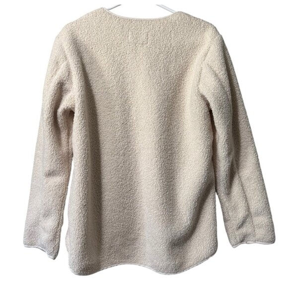 Old Navy Women Size Medium Fleece Cozy Cash Button Down Jacket Polyester Preppy - Picture 2 of 12